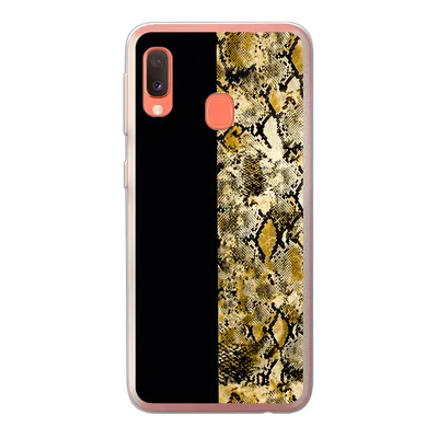 Produktbild von MuchoWow® Handyhülle Schutzhülle Hülle für Samsung Galaxy A20e Schlange - Gold - Luxus Silikon Softcase Handy Hülle - Abdeckung