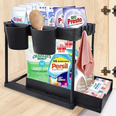 Obrázek produktu pro Systém pro uložení desky – 2 úrovně – multifunkční – černý