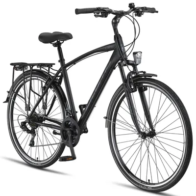 Produktbild von Licorne Bike Life M-V-ATB  Premium Trekking Bike in 28 Zoll - Fahrrad für Herren, Jungen, Damen und Herren - Shimano 21 Gang-Schaltung - Herren Citybike - Männerfahrrad.
