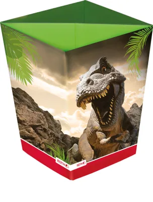 Produktbild von ROTH Papierkorb - Tyrannosaurus, Faltbarer Dino Papierkorb mit Trennsystem aus Pappe fürs Kinderzimmer