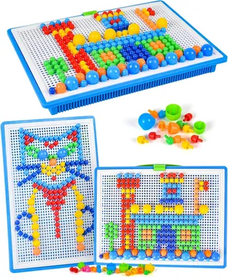 Produktbild von Stichspiel für Kinder – Ein Lernspiel zum Thema Farben – Stichmosaik mit 296 Stichperlen