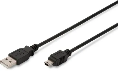 Immagine prodotto di DIGITUS USB 2.0 Anschlusskabel Typ A -mini B St/St 1.8m,  sw