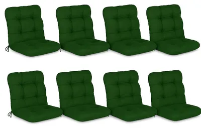 Immagine prodotto di Beautissu Set di 8 cuscini per sedie a schienale basso Flair NL, 100x50x8 cm, verde scuro