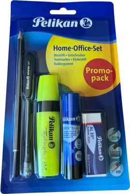 Produktbild von Pelikan Home Office Schreibset Gelschreiber,Textmarker, Bleistift, Radierer