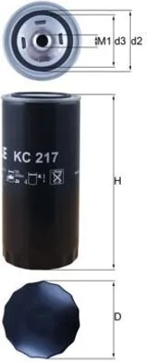 Produktbild von Kraftstofffilter MAHLE KC 217 passend für MERCEDES-BENZ ATEGO 2 Anschraubfilter