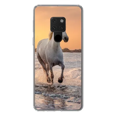 Produktbild von MuchoWow® Handyhülle Schutzhülle Hülle für Huawei P40 Lite Pferde - Sonne - Meer - Strand - Tiere Silikon Softcase Handy Hülle - Handy