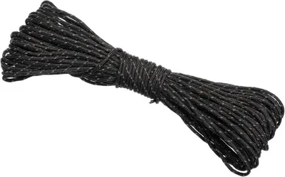 Produktbild von Reflektierende Zeltleine, 20 Meter x 2 mm, schwarz – Abspannleine – Campingseil