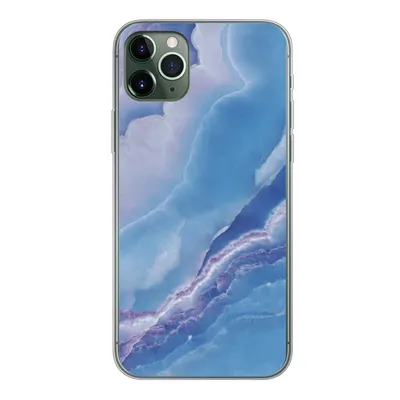 Produktbild von MuchoWow® Handyhülle Schutzhülle Hülle für iPhone 11 Pro Max Natursteine - Lila - Mineralien Silikon Softcase Handy Hülle - Schutz