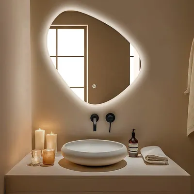 Zdjęcie produktu dla LOMAZOO lustro Zurich 80 cm, owalne, LED