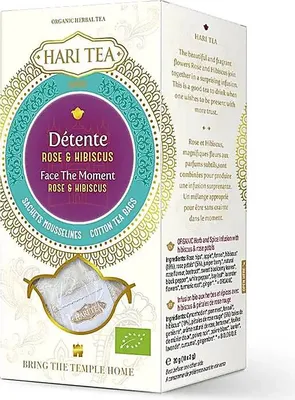 Immagine prodotto di Tè Hari Biologico Face The Moment Rosa & Ibisco - Confezione Da 6 Pz. 20 G