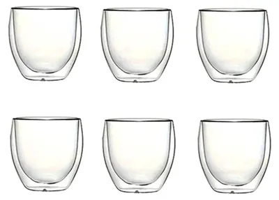Produktbild von Doppelwandige Espressogläser 6er-Set, 80 ml, hitzebeständig