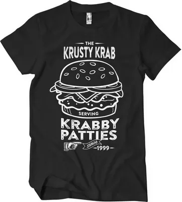 Produktbild von The Krusty Krab Serving Krabby Patties T-Shirt - X-Large  - Black