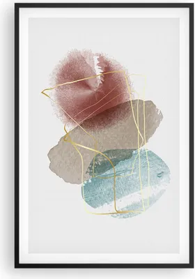 Produktbild von Gerahmtes Poster - Schwarzer Rahmen - Form Figur Abstraktion - 61x91,5 cm - Wand Bild - Wanddeko - Wandbilder - Kunstposter - Wandposter - Bilderrahmen - Bilder - Kunstdruck - P2BPA61x91-5057
