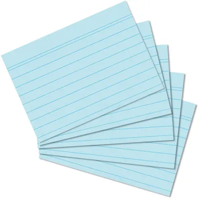 Produktbild von Herlitz Karteikarten DIN A7 liniert blau 100 Karten