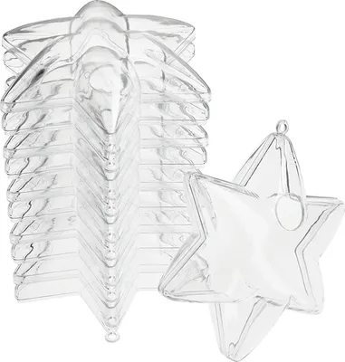 Produktbild von VBS Acrylform "Stern" mit Bohrung, 10 cm, 6 Stück