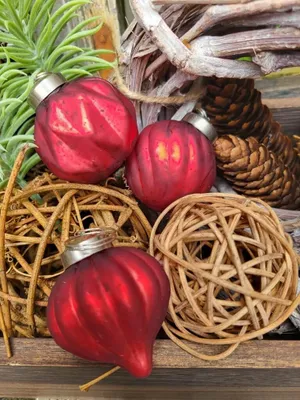 Productafbeelding van Kerstbalset Silva, 6 stuks, rood