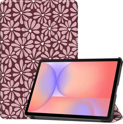 Immagine prodotto di Custodia a libro a tre ante imoshion Design per Samsung Galaxy Tab S9 da 11,0 pollici / Tab S10 FE / S9 FE da 10,9 pollici - Bloom Love Blush