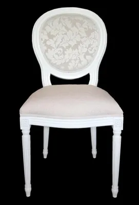 Produktbild von Casa Padrino Barock Esszimmer Stuhl ohne Armlehne Creme / Weiß - Designer Stuhl - Luxus Qualität