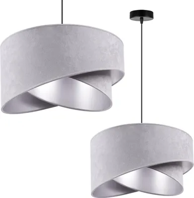 Image de Suspension Glamour avec abat-jour – Élégant lustre suspendu Plafonnier pour salon et salle à manger