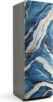 Obrázek produktu pro Abstraktní mramorový vzor - Magnetický kryt na lednici - Magnetická dekorace na lednici - Samolepicí magnetická tabule - Magnetická fólie na dveře lednice - 60x180 cm