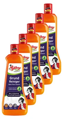 Produktbild von Poliboy Grundreiniger 5er Set - 2,5L, Inhalt jeweils 500ml - für alle wasserfesten Böden geeignet