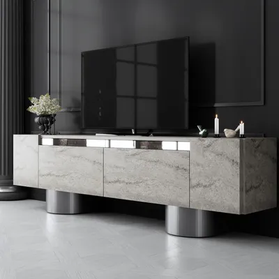 Produktbild von Skye Decor, Bohem - Travertine, Silver, TV-Schränke, Travertin, 180 x 50 x 30 cm
