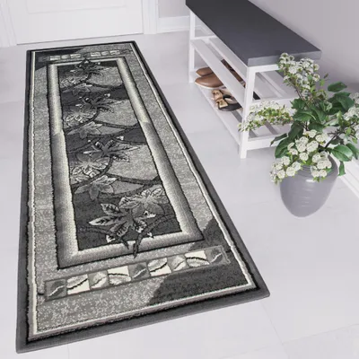 Produktbild von Tapiso Teppichläufer DREAM Grau Creme Schlafzimmer 70 x 250 cm