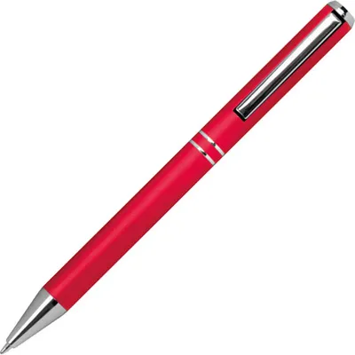 Produktbild von Kugelschreiber aus Metall / mit speziellem Clip / Farbe: rot
