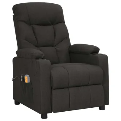 Image de vidaXL Fauteuil de massage électrique noir tissu