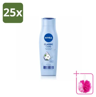Productafbeelding van 25 x NIVEA Classic Care Shampoo - 250 ml - Voordeelverpakking - 25 stuks