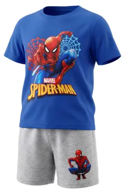 Produktbild von Marvel Spiderman Kinder kurz Pyjama Schlafanzug - 128, Grau