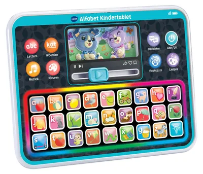 Productafbeelding van VTech Alfabet-tablet voor kinderen, geschikt voor kinderen van 1 jaar, met geluid, spraakfunctie, vereist batterijen (AAA), verkrijgbaar in verschillende kleuren