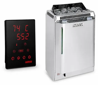 Immagine prodotto di Set di riscaldatori per sauna Harvia Topclass Combi Kv80se + Harvia Xenio Cx110c Combi