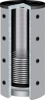 Produktbild von 2000 Liter TWL Hygienespeicher KER-2000, 1 Wärmetauscher 100mm Isolierung