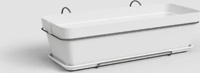 Obrázek produktu pro Artevasi Truhlík CAPRI, závěsný, balkonový, 50 cm, plast, bílá