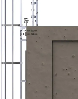 Produktbild von Günzburger Steigtechnik mehrzügige Steigleiter mit Rückenschutz (Notleiter) Stahl verzinkt 12,12 m - 520230