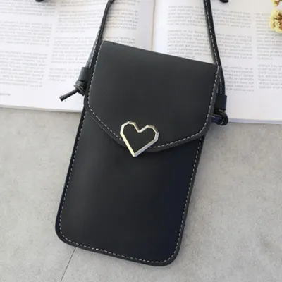 Produktbild von Damen Handy Umhängetasche Geldbörse Leder Schultertasche Smartphone Tasche