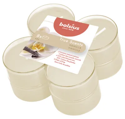 Immagine prodotto di Bolsius Maxi Tea Lights True Scents Vanilla 8 pezzi