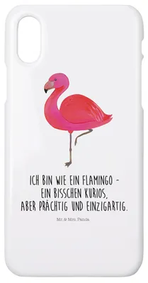Produktbild von Mr. & Mrs. Panda Iphone 10 Handyhülle Flamingo Classic - Weiß - Geschenk, Cover, Ich, Handy Case, Spruch, Prächtig, X, Rosa, Tochter