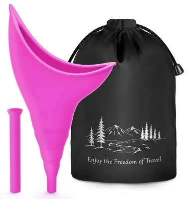 Imagen del producto de Orinal portátil para mujeres, embudo urinario flexible, ideal para camping y actividades al aire libre