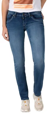 Produktbild von Timezone Damen Slim Tahila Jogg Straight Jeans, Blau (Blue Denim Wash 3041), W28