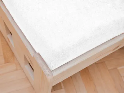 Produktbild von Bettlaken aus Frottee für Kinderbett Weiß 70 x 140 cm