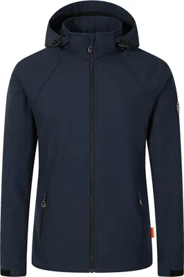 Produktbild von Blue Wave Damen Softshelljacke Maite mit abnehmbarer Kapuze - Jacke winddicht und atmungsaktiv in Marine Größe 52
