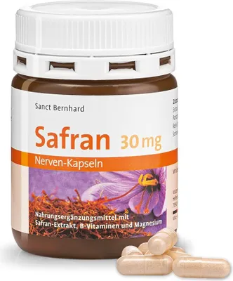 Produktbild von Sanct Bernhard Safran-Nerven-Kapseln 30mg – 60 Kapseln