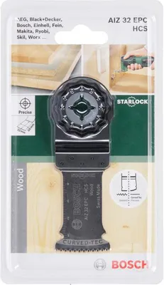 Zdjęcie produktu dla Bosch Starlock AIZ 32 EPC HCS, Obcinarka, Drewno, Czarny, Replacement blade, 5 cm, 32 mm