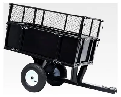Produktbild von Kippanhänger für Rasentraktor mit Lufträdern, Gartenwagen 150 kg Tragfähigkeit