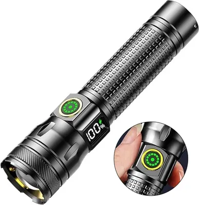 Produktbild von Hochintensive Laser-Taschenlampe – 300 Lumen, Digitalanzeige, robuste Aluminiumlegierung für Outdoor