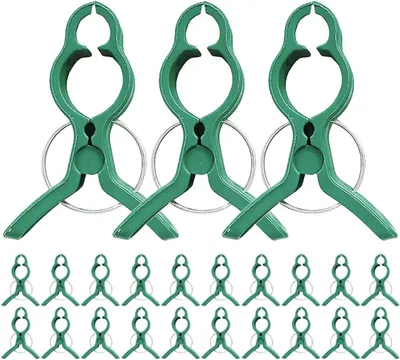 Produktbild von 60 wiederverwendbare Pflanzenstützclips aus Kunststoff für Tomaten, Kletterpflanzen, Blumen, Gemüse und Orchideen