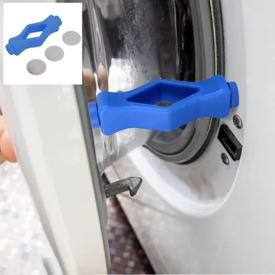 Wasmaschinendeur-Stop mit Magnet, Silikon, blau, für Frontlader
