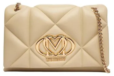 Obrázok produktu pre Kožená kabelka Love Moschino, farba béžová, model JC4041PP1
